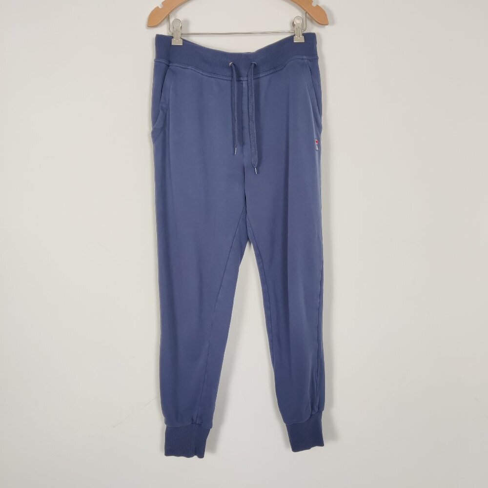 Fila Men's Jogger Pants Size M Blue Cotton Blend Comfy Daily Athleisure Outdoor